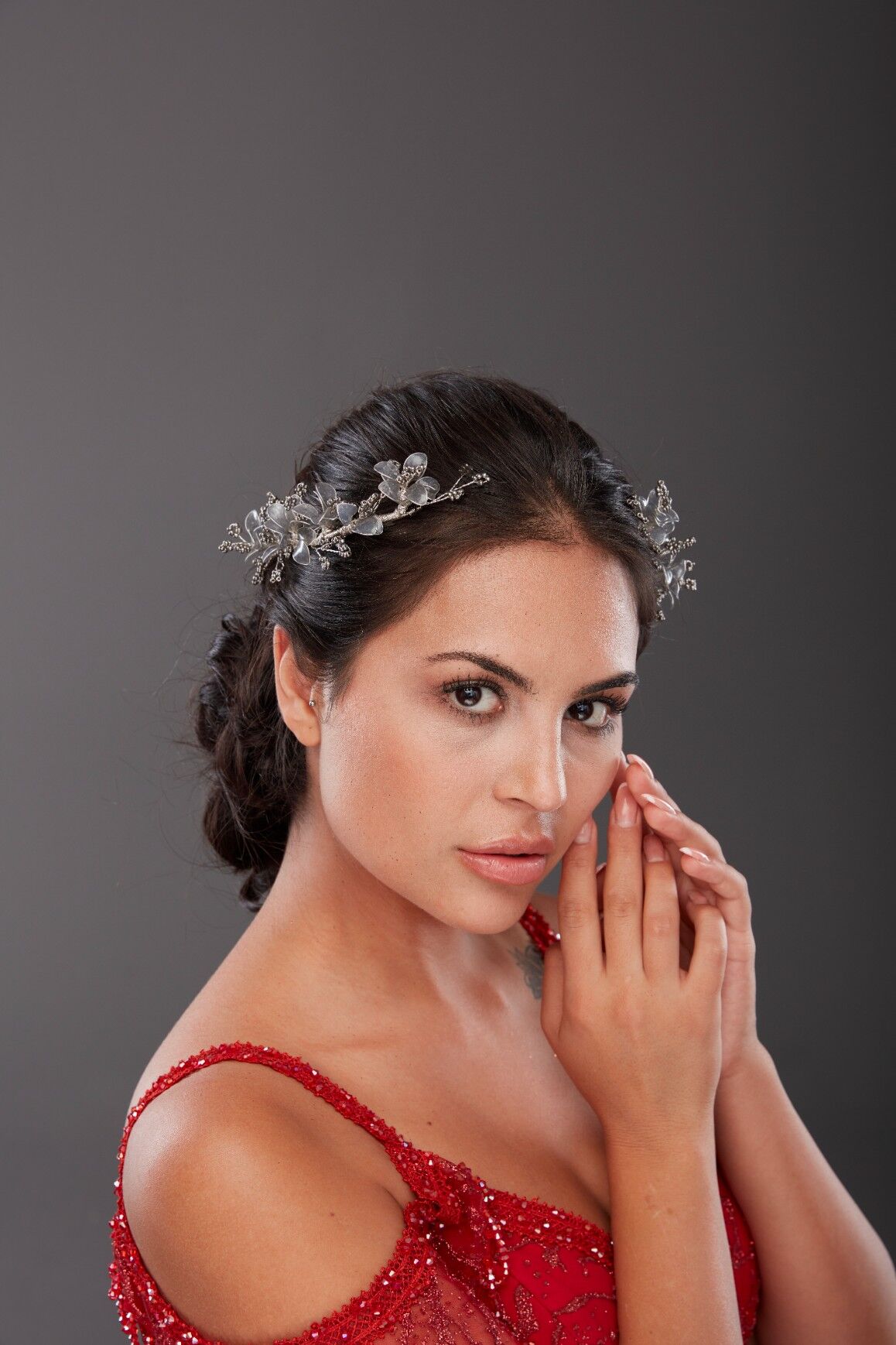 ANTRASİT GELİN KINA TACI